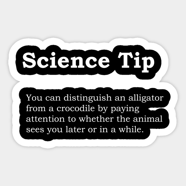 Crocodile Alligator Funny Science tip Sticker by LovableDuck